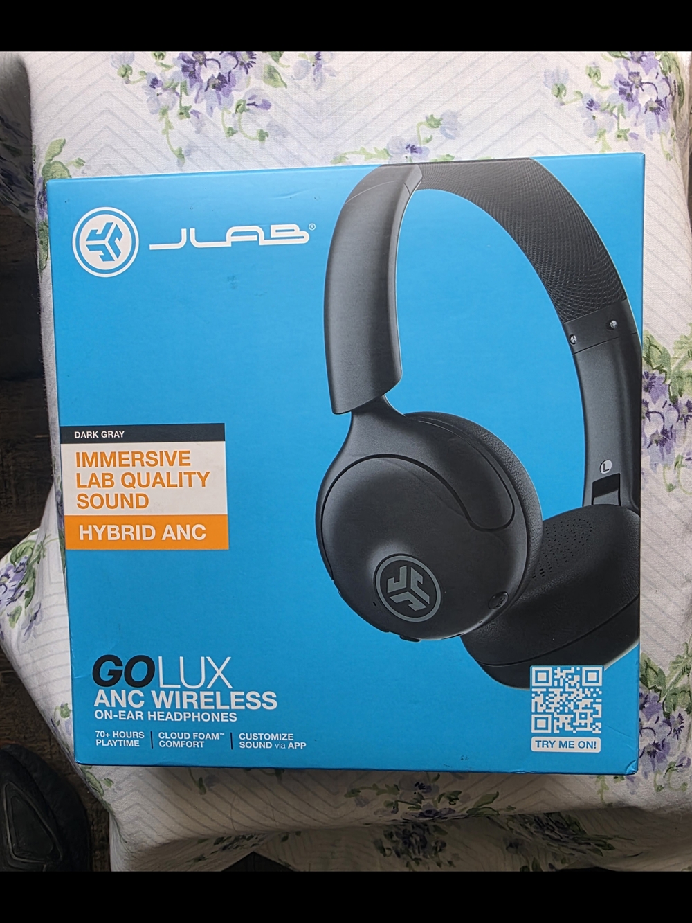 JLab Go LUX ANC Wireless Headphones - Dark Gray
